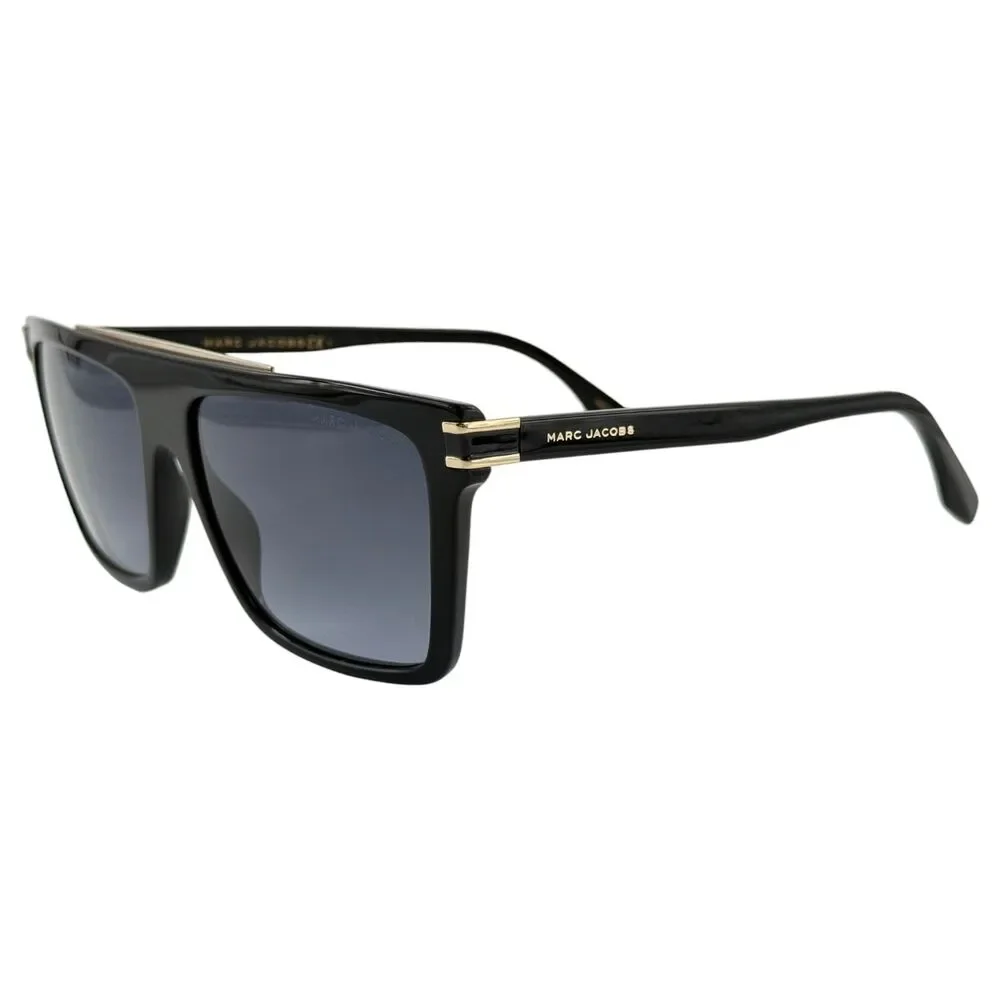 Marc Jacobs MARC 568S Mens Plastic Pilot Sunglass 80790 Black 58-17 Grey Grad